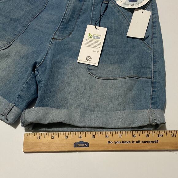 NWT Womens Tummy Tuck Shorts Curve Appeal Size 2 Fiji Recycled Material Fold Hem - Picture 9 of 11